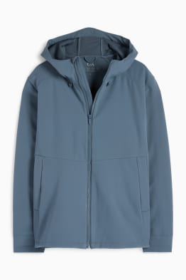 Softshelljacke mit Kapuze - wasserabweisend - 4 Way Stretch