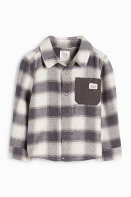 Ourson - chemise en flanelle pour bébé - à carreaux
