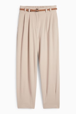 Pantalon de toile à ceinture - high waist - wide leg