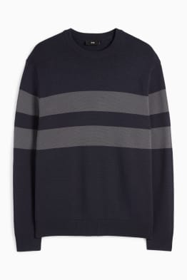 Maglione - a righe - tramato