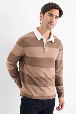 Tricou polo - relaxed fit - cu dungi