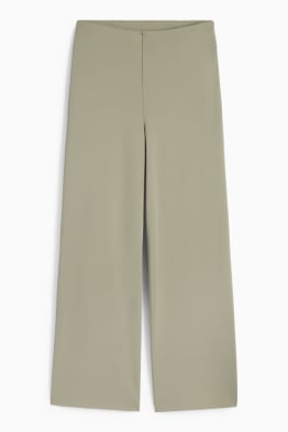 Jersey trousers - high waist - wide leg