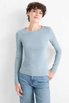 Tricou cu mânecă lungă basic - reiat