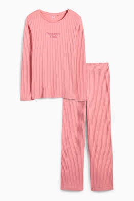 Pyjama - 2 teilig - gerippt