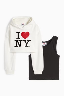 New York - Set - Hoodie und Top - 2 teilig