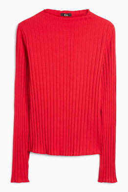 Tricou cu mânecă lungă basic - reiat