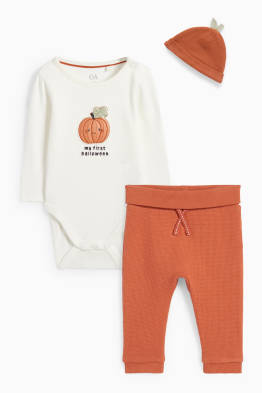 Halloween - Kürbis - Erstlingsoutfit - 3 teilig