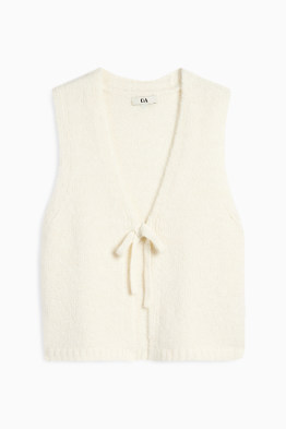 Gebreid gilet - geribd