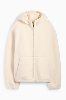 Veste en peluche à capuche