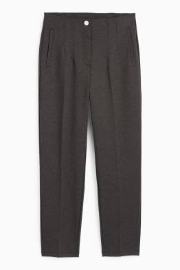 Pantalón de tela - high waist - slim fit - con textura
