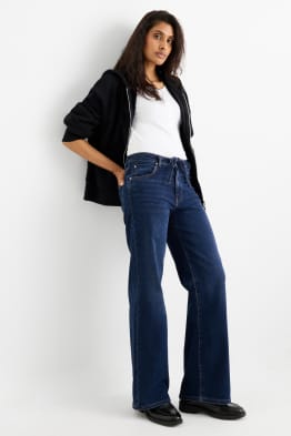 Wide leg jean - high waist - LYCRA®