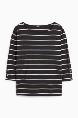 Langarmshirt - gestreift