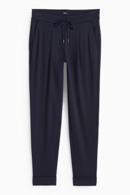 Pantaloni din jerseu - talie medie - tapered fit