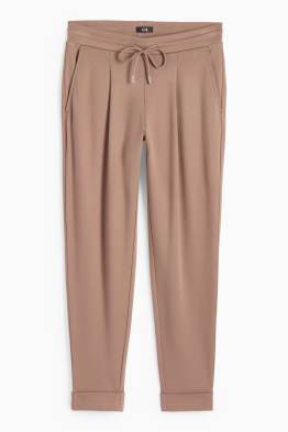 Pantaloni din jerseu - talie medie - tapered fit