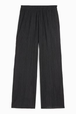 Plissee-Hose - High Waist - Wide Leg