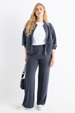 Pantaloni din jerseu basic - talie medie - straight fit