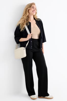 Pantaloni din jerseu basic - talie medie - straight fit