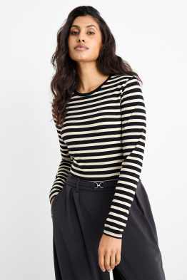 Basic longsleeve - gestreept