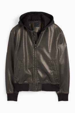 Veste à capuche - matière synthétique