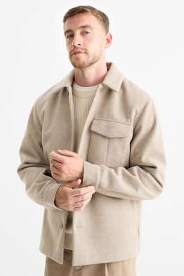 Shirt jacket - regular fit - kent collar - patterned
