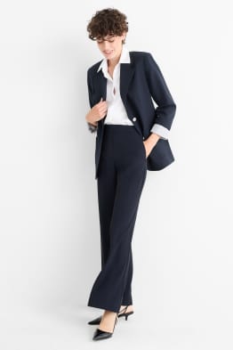 Cloth trousers - mid-rise waist - wide leg