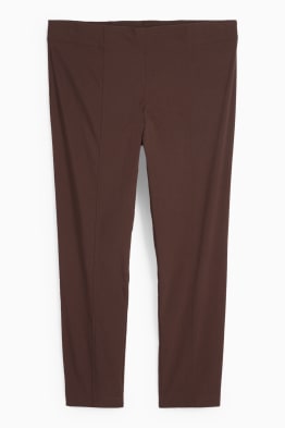 Plátěné kalhoty - high waist - straight fit - LYCRA®