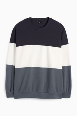 Sweatshirt - geribd - gestreept