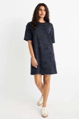 Vestito a t-shirt - a fiori