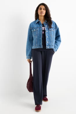 Basic-Jersey-Hose - Mid Waist - Straight Fit