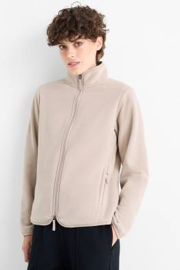 Basic-Fleece-Sweatjacke