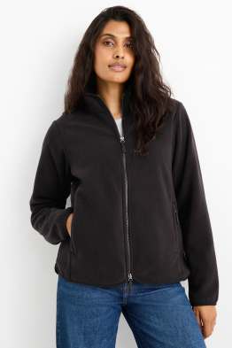 Basic-Fleece-Sweatjacke