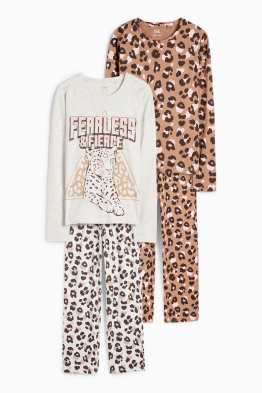 Multipack 2er - Pyjama - 4 teilig - Leo-Print
