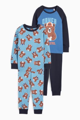 Set van 2 - beer - pyjama - 4-delig
