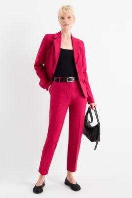 Business kalhoty - mid waist - slim fit