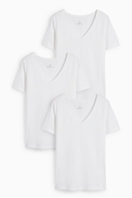 Confezione da 3- t-shirt basic con scollo a V - slim fit