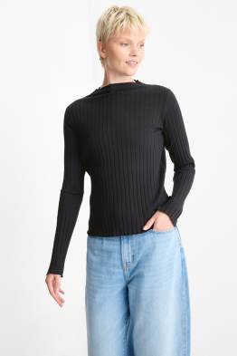 Tricou cu mânecă lungă basic - reiat