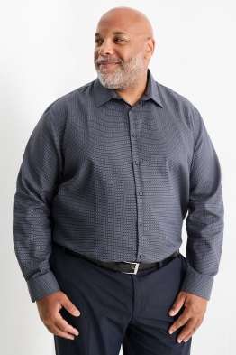 Chemise de bureau - regular fit - col kent - sans repassage - à motif
