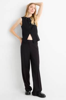 Cloth trousers - low waist - wide leg