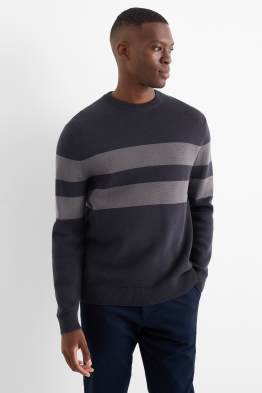 Maglione - a righe - tramato