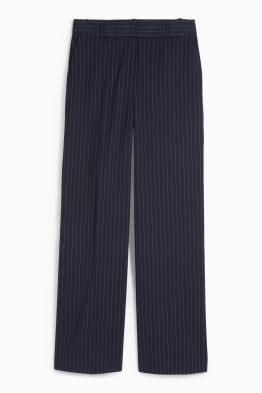 Business-Hose - High Waist - Relaxed Fit - Nadelstreifen