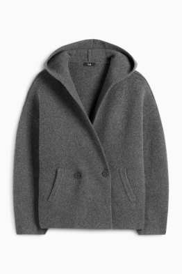 Cardigan con cappuccio