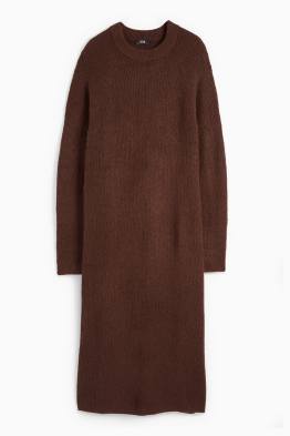 Strickkleid - gerippt