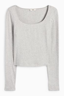 Long sleeve top - ribbed