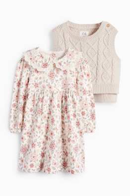 Blümchen - Baby-Outfit - 2 teilig