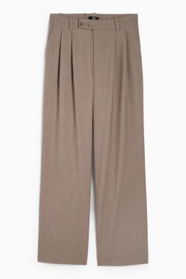 Business-Hose - Mid Waist - Wide Leg