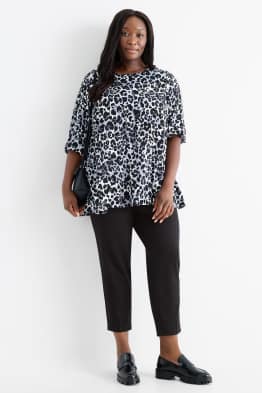 Pantaloni de stofă - talie înaltă - slim fit