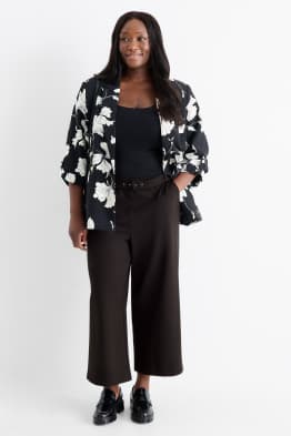 Jersey-Hose - High Waist - Wide Leg