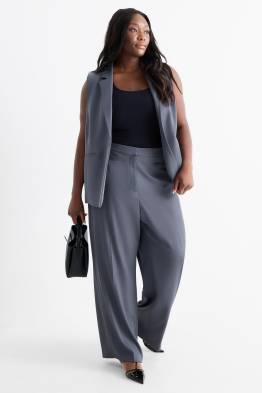 Pantalon - high waist - wide leg