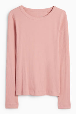 Maglia a maniche lunghe basic - a coste