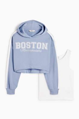 Boston - ensemble - sweat à capuche et top - deux pièces